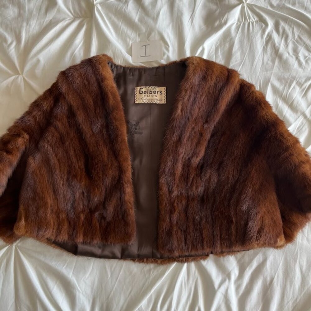 Vintage Fur Stole - Size S/M